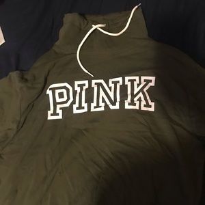 VSPINK Olive GREEN COWL NECK SZ M